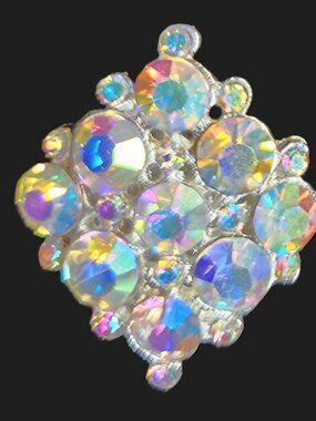 Pin Aurora Borealis MAGNETIC Stock or Lapel PIN jewelry NEW